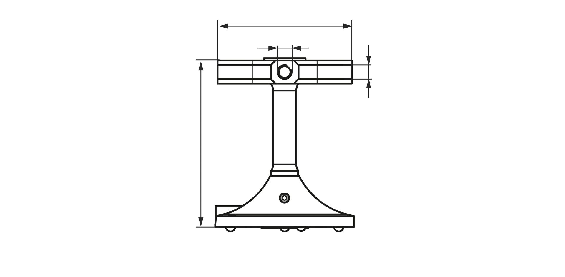 null-HP-S-X1C/H Taststiftaufnahme mit Sternhalter (5x M3) 18061006_2