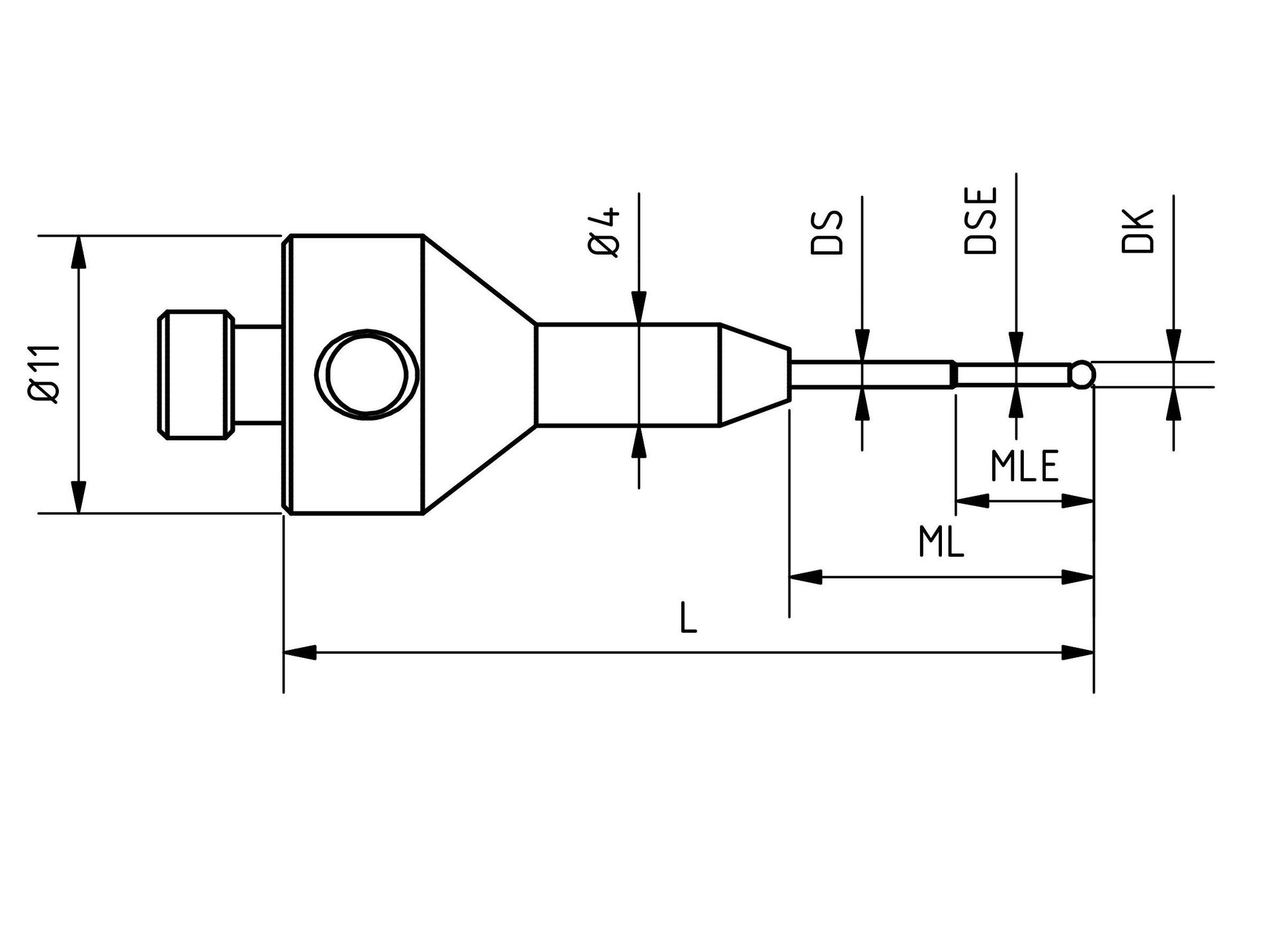 M5 Diamant beschichteter Taster