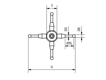 null-M2 Sterntaster wechselbar / Star Styli changeable W7_2